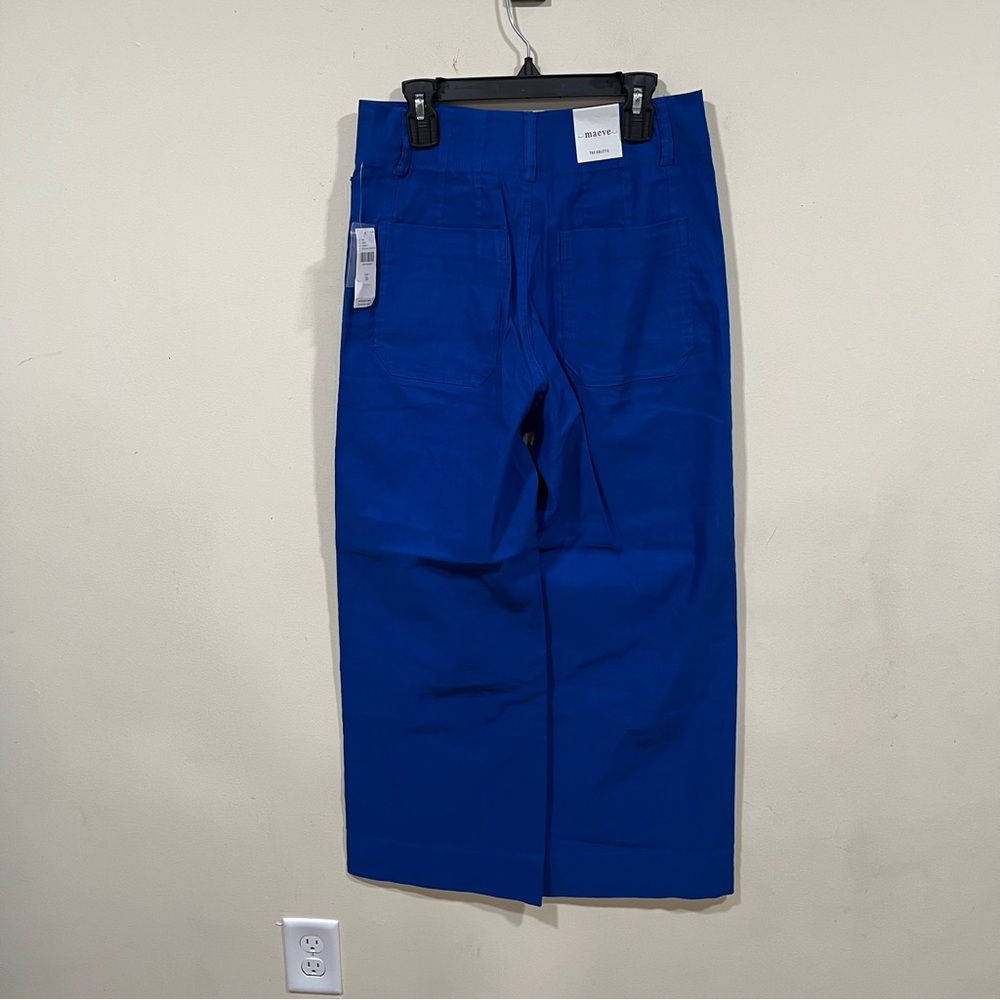 NWT Maeve blue night size 26 cropped ankle pants Anthropologie wide women - Picture 5 of 9
